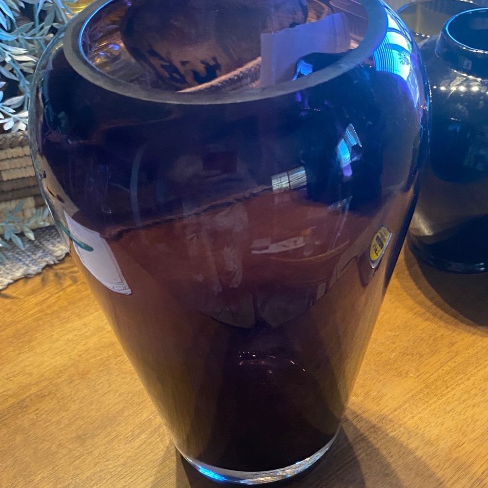 Vintage amethyst vase Excellent condition. Heavy 9.25 inches tall. Heavy base
